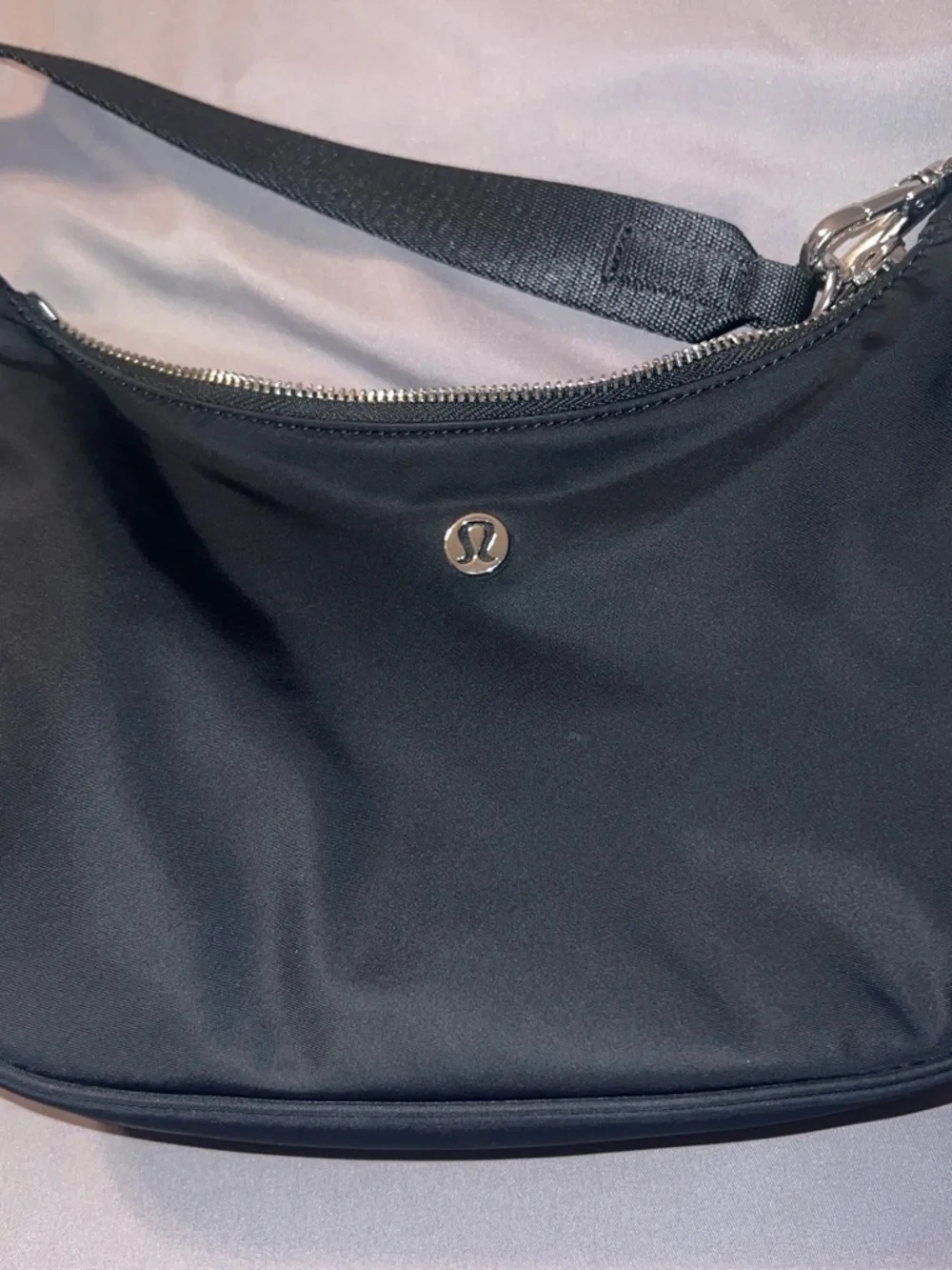 lululemon athletica Black Nylon Shoulder Bag